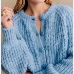 Sezane Emile cardigan - Iceberg Blue Cardigan